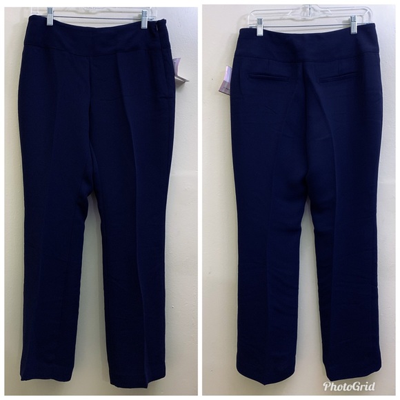 Cabi Curvy Trouser Blue Straight Leg  Size 8 - Picture 3 of 8